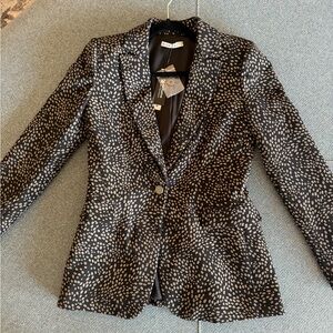 Alice and Olive Gold Sparkly Polka Dot Blazer